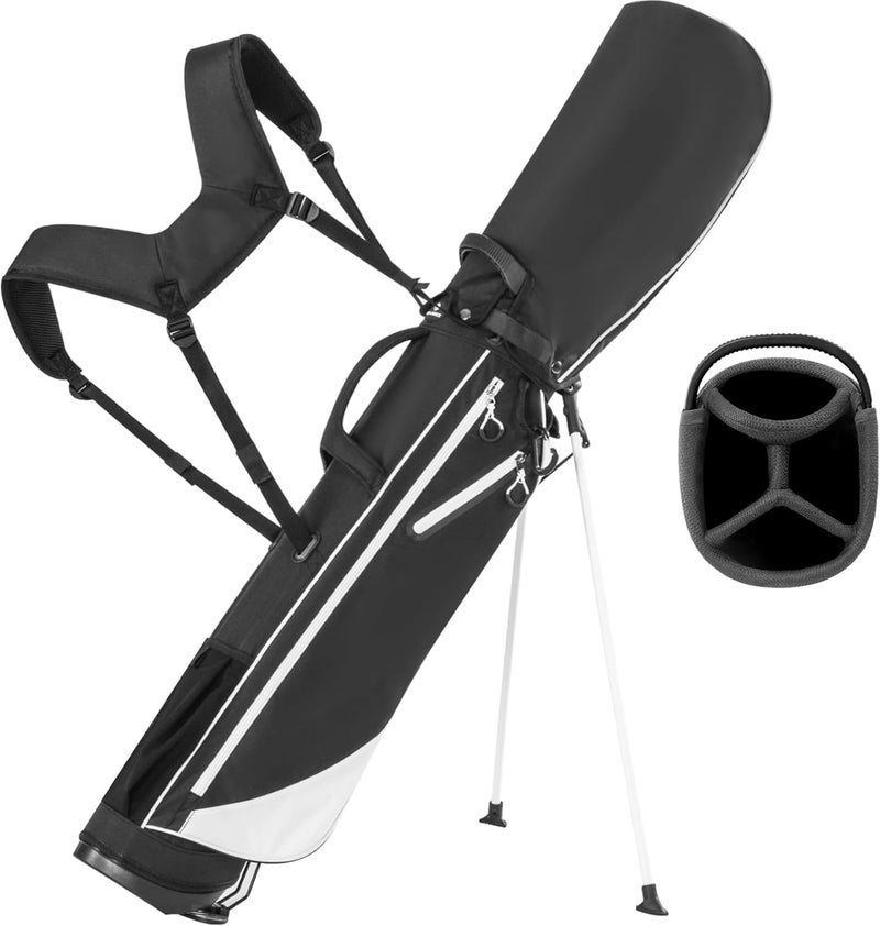 Full Choice Lightweight Golf Stand Bag, 4-Way Full-Length Dividers, Holds Up to 10 Clubs, 3.7 lbs Golf Bag with Dual Straps & Stand for Driving Range, Par 3, and Standard Courses - Image 1